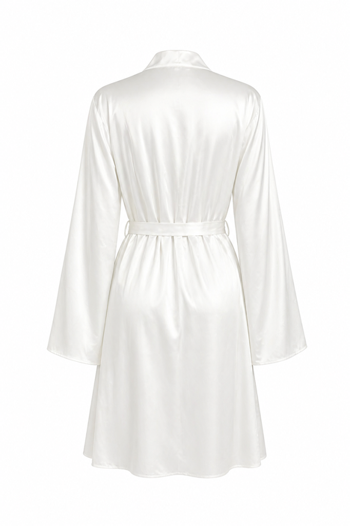 MAISON BRIDE LUCIENNE SABAHLIK - Ekru saten bridal sabahlık