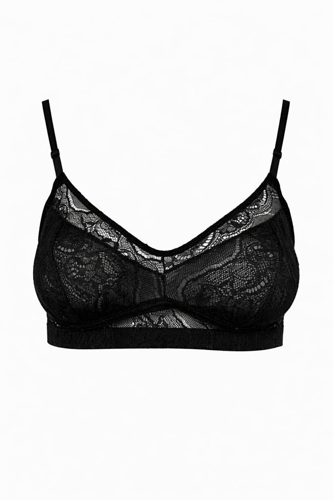 Black Lace Non-Wired Minimizer Bra