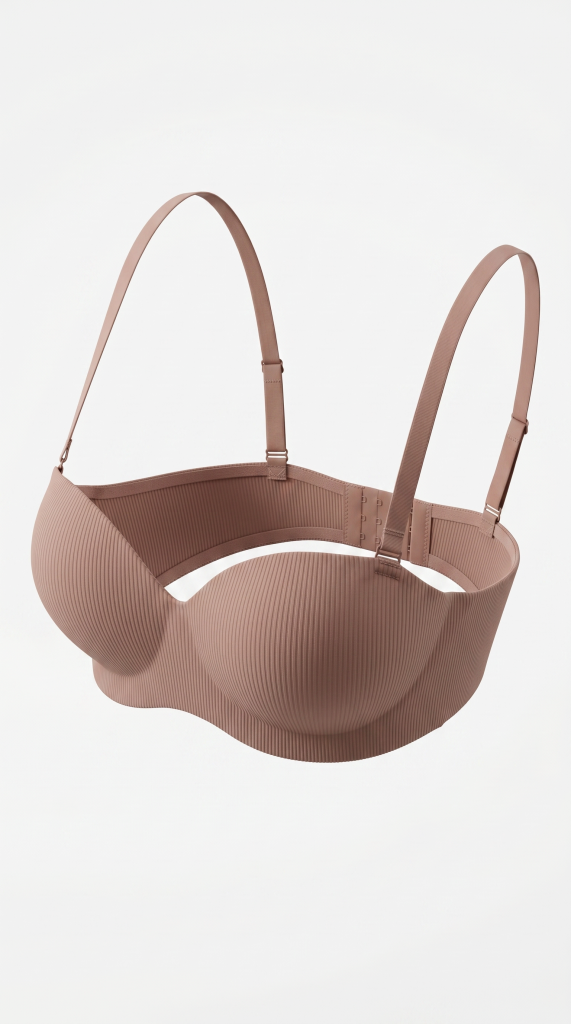 Bronz Kahve Dikişsiz Push Up Sütyen