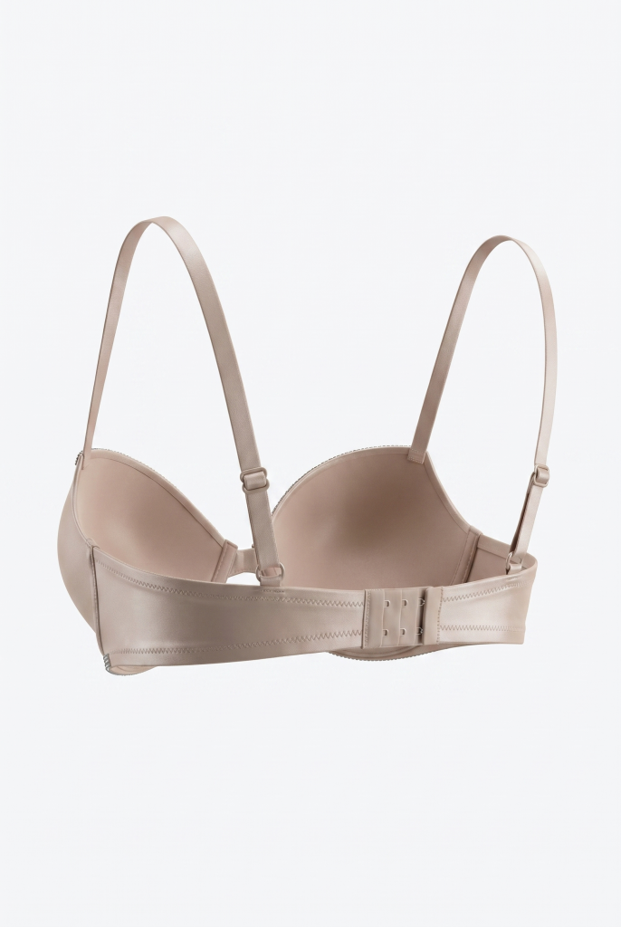 Luna Crystal Bra | Ten Rengi Taş Şeritli Push Up Sütyen