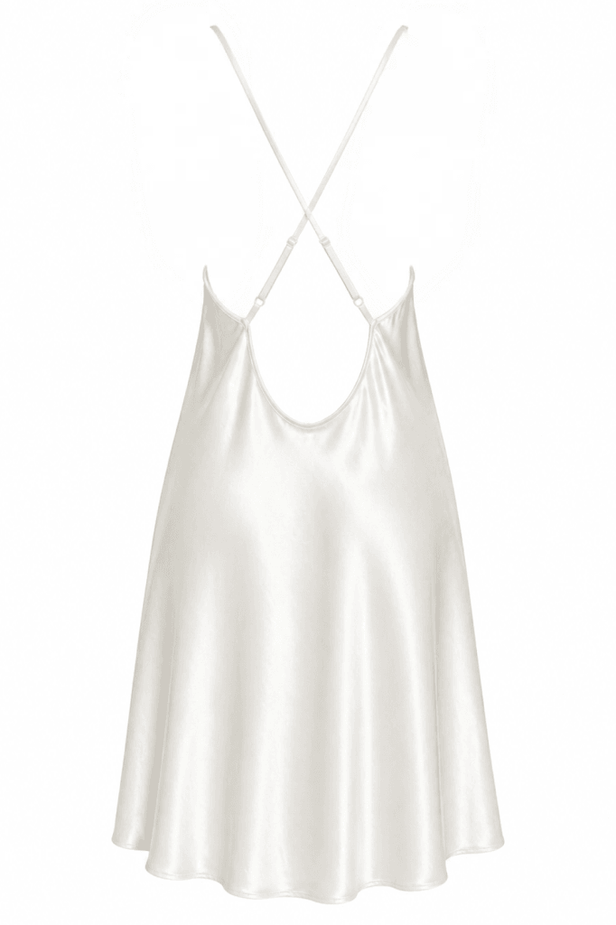 MAISON BRIDE LUCIENNE GECELİK - Ekru saten bridal gecelik