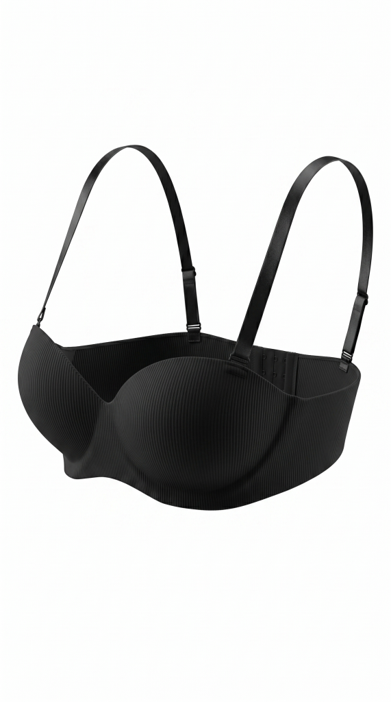 Second Skin Bra | Siyah Dikişsiz Balensiz Sütyen