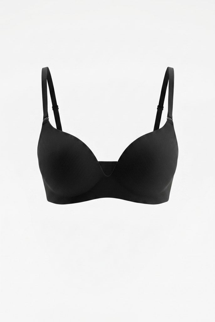 Second Skin Bra - Siyah Lazer Kesim Dikişsiz İz Yapmayan Sütyen