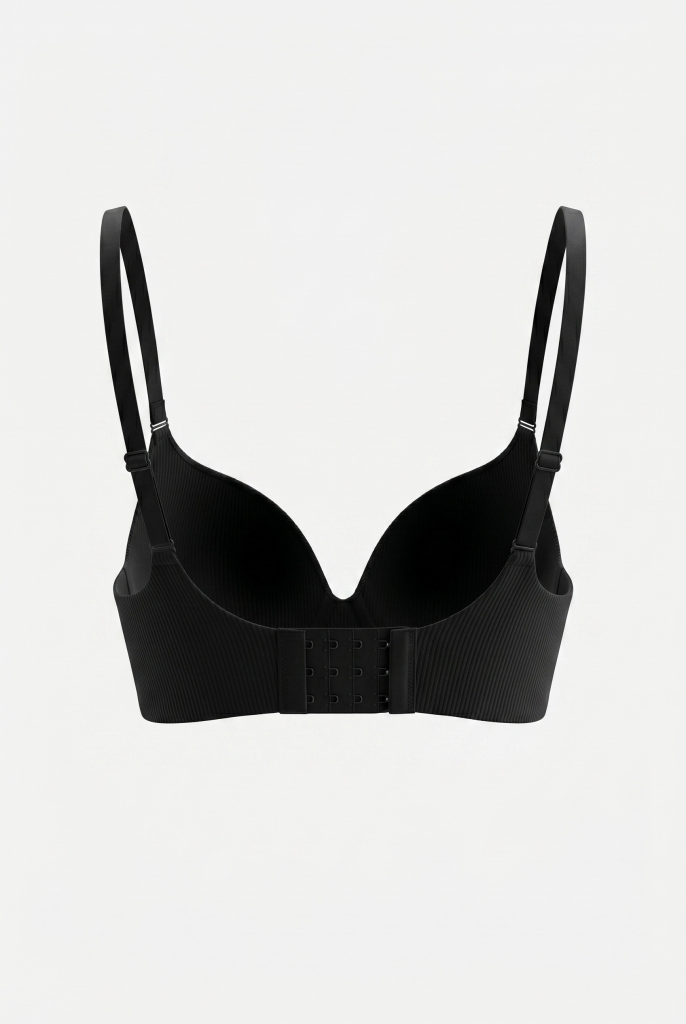 Second Skin Bra - Siyah Lazer Kesim Dikişsiz İz Yapmayan Sütyen