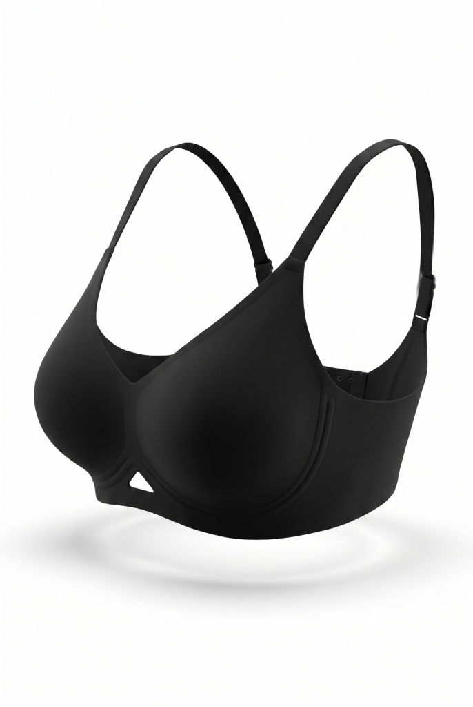 Soft Touch Bra | Black Seamless Non-padded Bra